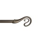t.b.t. Bastone per tenda in bronzo con terminale decorativo.