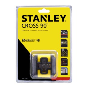 Livella laser a linee Stanley Cross 90 nella confezione gialla. Strumento di misura per un allineamento preciso.