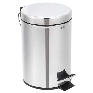 Cestino da bagno in acciaio 3 l cromo