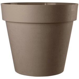 Vaso per piante Deroma Like, Ø 58 cm, Camel: Elegante vaso in plastica resistente al gelo.
