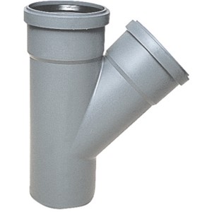 Giunto semplice Marley HT DN 40/40, 87 gradi, per tubi di scarico domestici, grigio polvere.