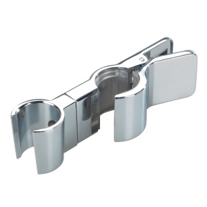 Wenko supporto doccia metallo 25 mm cromo per asta doccia, supporto regolabile.