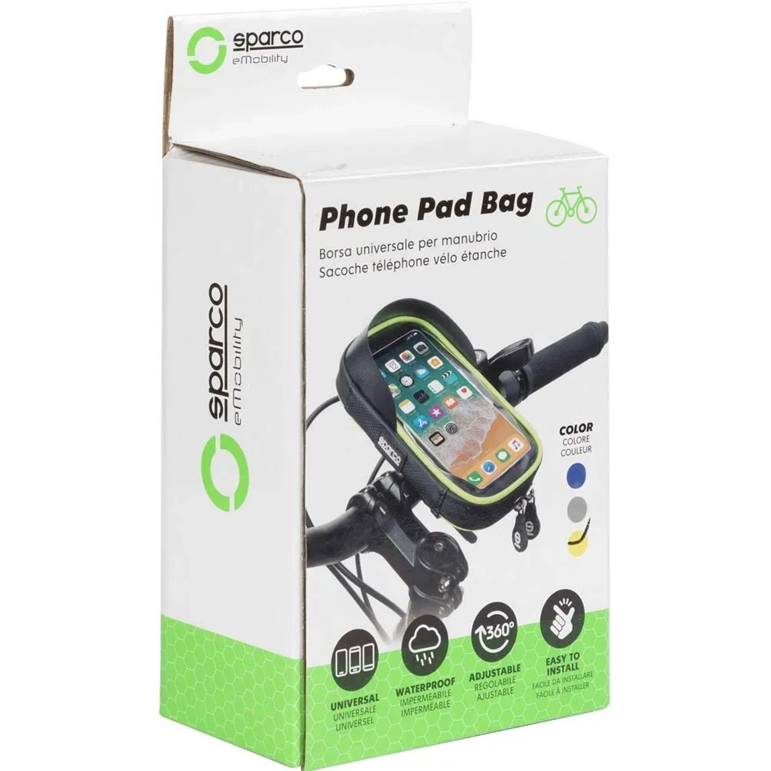 t.b.t. Borsa da bici impermeabile per smartphone da manubrio.