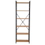 Scaffale in metallo e legno Achille 6 ripiani 60x28x184,5 cm_3