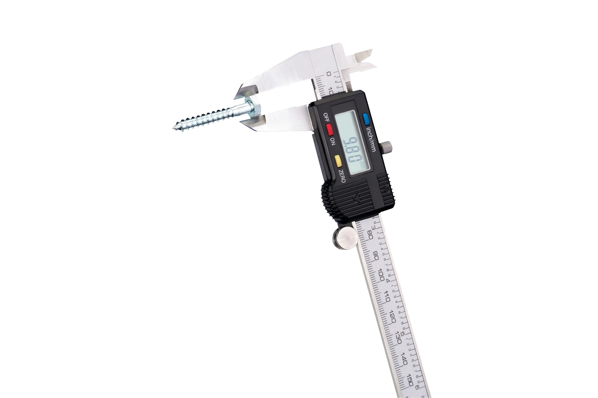 Calibro Digitale In Plastica 150mm - Precisione 0.1mm Con Ganasce Da 40mm, Display LCD Grande