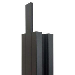 Profilo in alluminio di chiusura per palo 2,36x94 cm nero