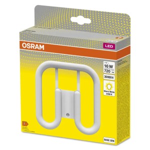 Lampada LED OSRAM, 16W, bianco caldo, nella confezione. Lampadina fluorescente a risparmio energetico per OBI.