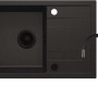 Lavello rubinetto 1 vasca scolapiatti quadrato Bayamo 440x175 mm Grafite Met