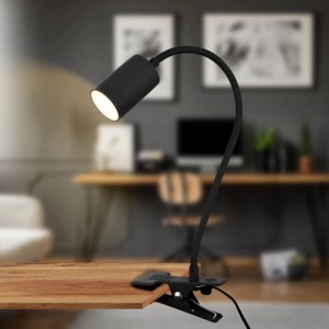 Lampada da tavolo LED Kleks 290 lm bianco caldo 40x10 cm nero