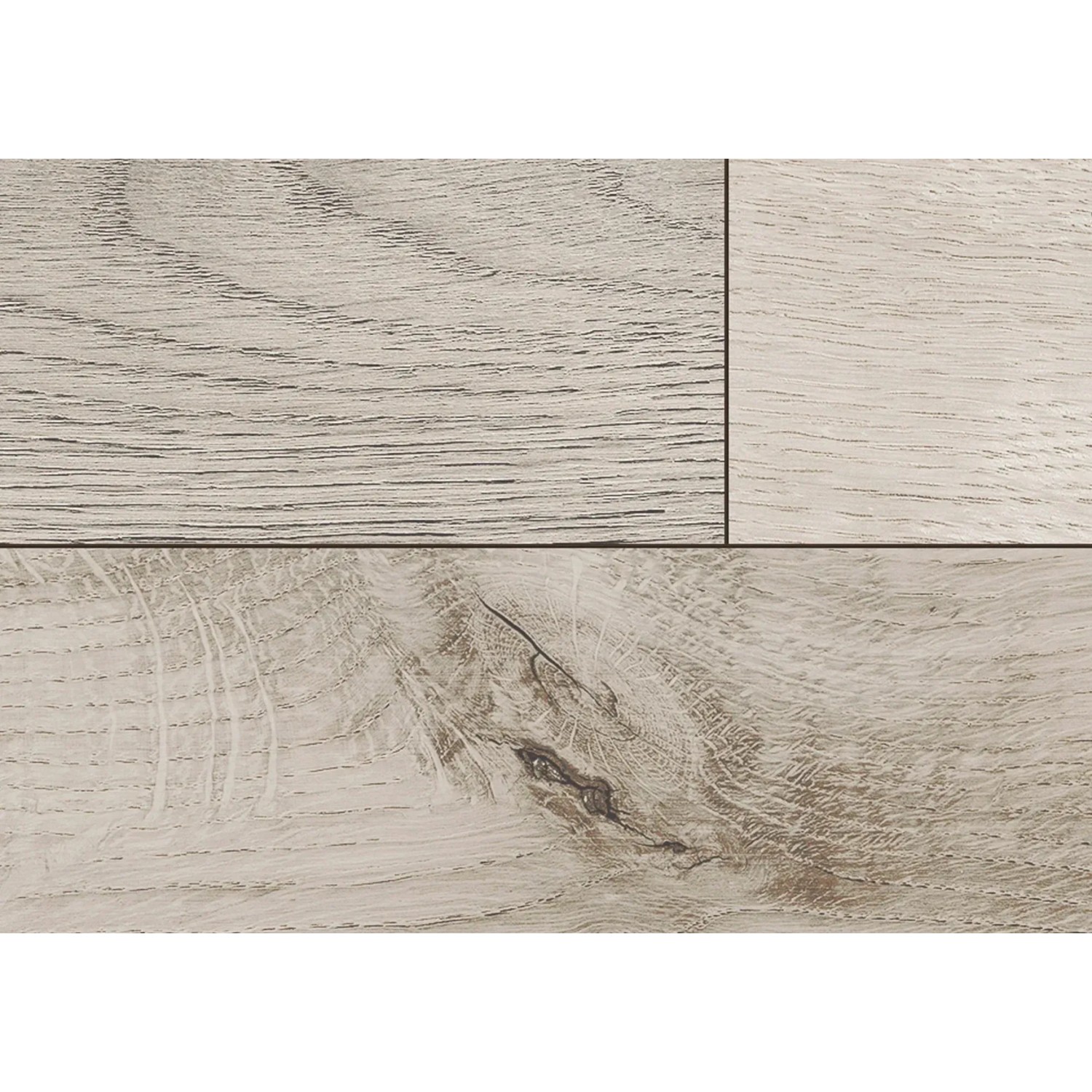 Pavimento laminato Excellent Farco Urban Oak, effetto legno chiaro con struttura percepibile.