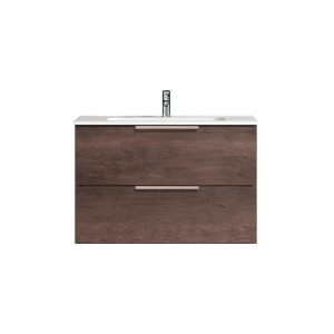 Mobile bagno t.b.t. con due cassetti e lavabo da appoggio.
