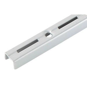 Guida per mensola argentata, 100 cm, per fissare ripiani nella costruzione di mobili.