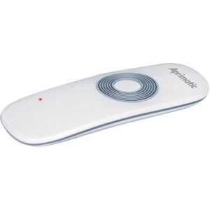 Telecomando Aprimatic bianco per sistemi di domotica.