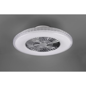 Plafoniera LED bianca con ventilatore, t.b.t.