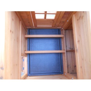 Pollaio in legno a doppio corpo 186x76 cm