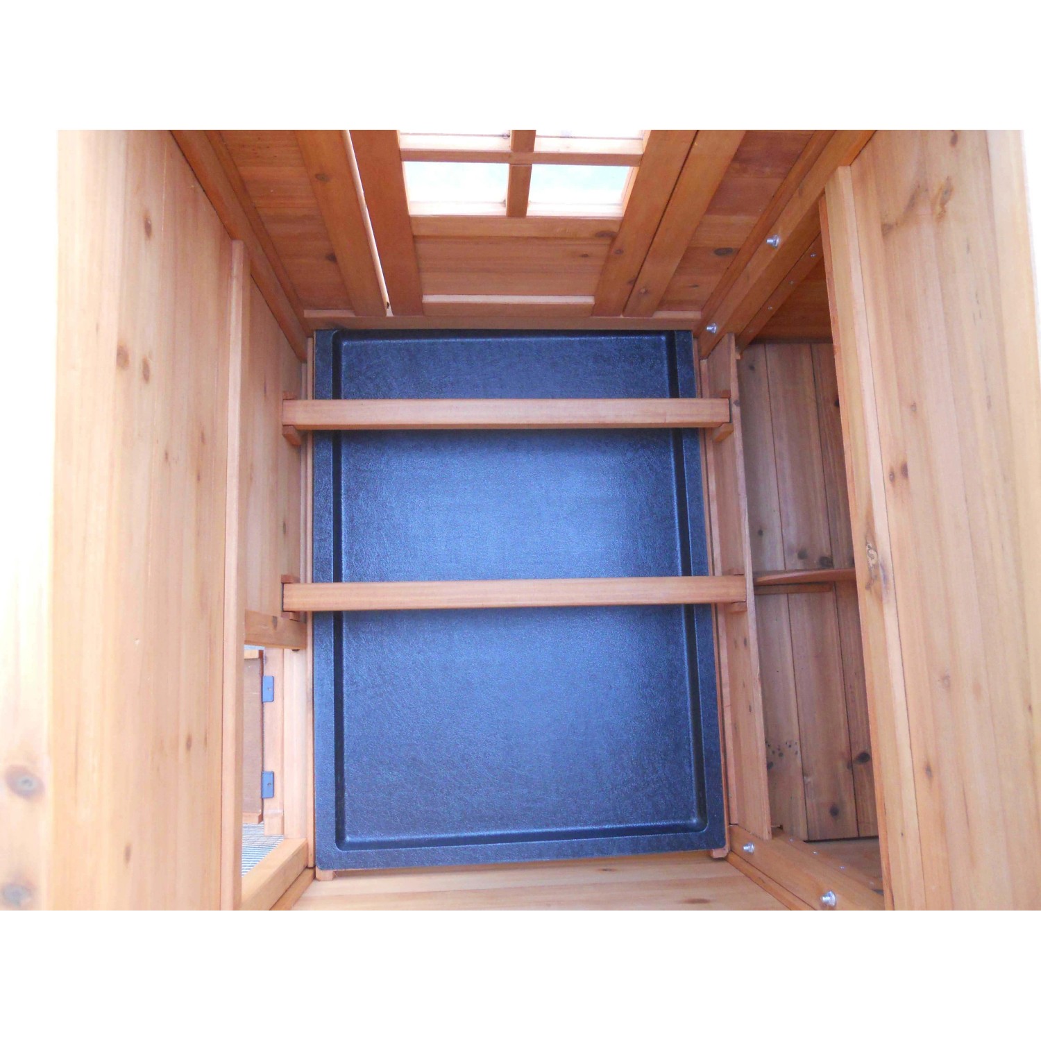 Pollaio in legno a doppio corpo 186x76 cm_3