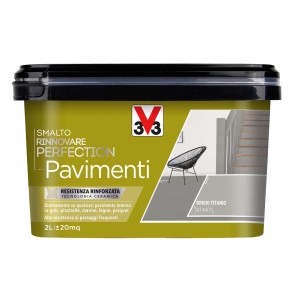 Secchio di smalto colorato t.b.t. per pavimenti, colore Grigio Titanio, per piastrelle, marmo, legno e parquet.