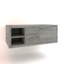 Mobile bagno sospeso t.b.t. grigio con anta e vano a giorno.