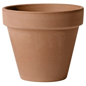 Vaso per piante standard Deroma, 23 cm, color mocca, in terracotta per giardino.
