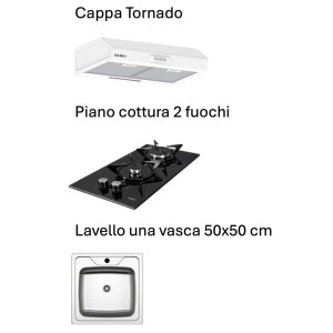 Cucina monoblocco Zagabria 120 cm bianco
