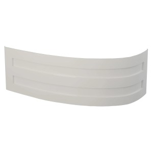 t.b.t. Accessorio doccia, parete doccia bianca con tre linee orizzontali.