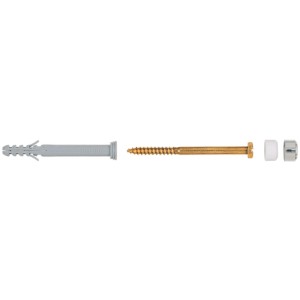 Fischer WC-fissaggio S 8 RD 80 K (2 pz) con tassello, vite e cappucci di copertura.