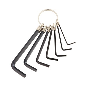 Set di 7 chiavi a brugola LUX su anello, misure 1,5-6 mm.