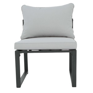 t.b.t. sedia da giardino con cuscino grigio per patio e balcone.