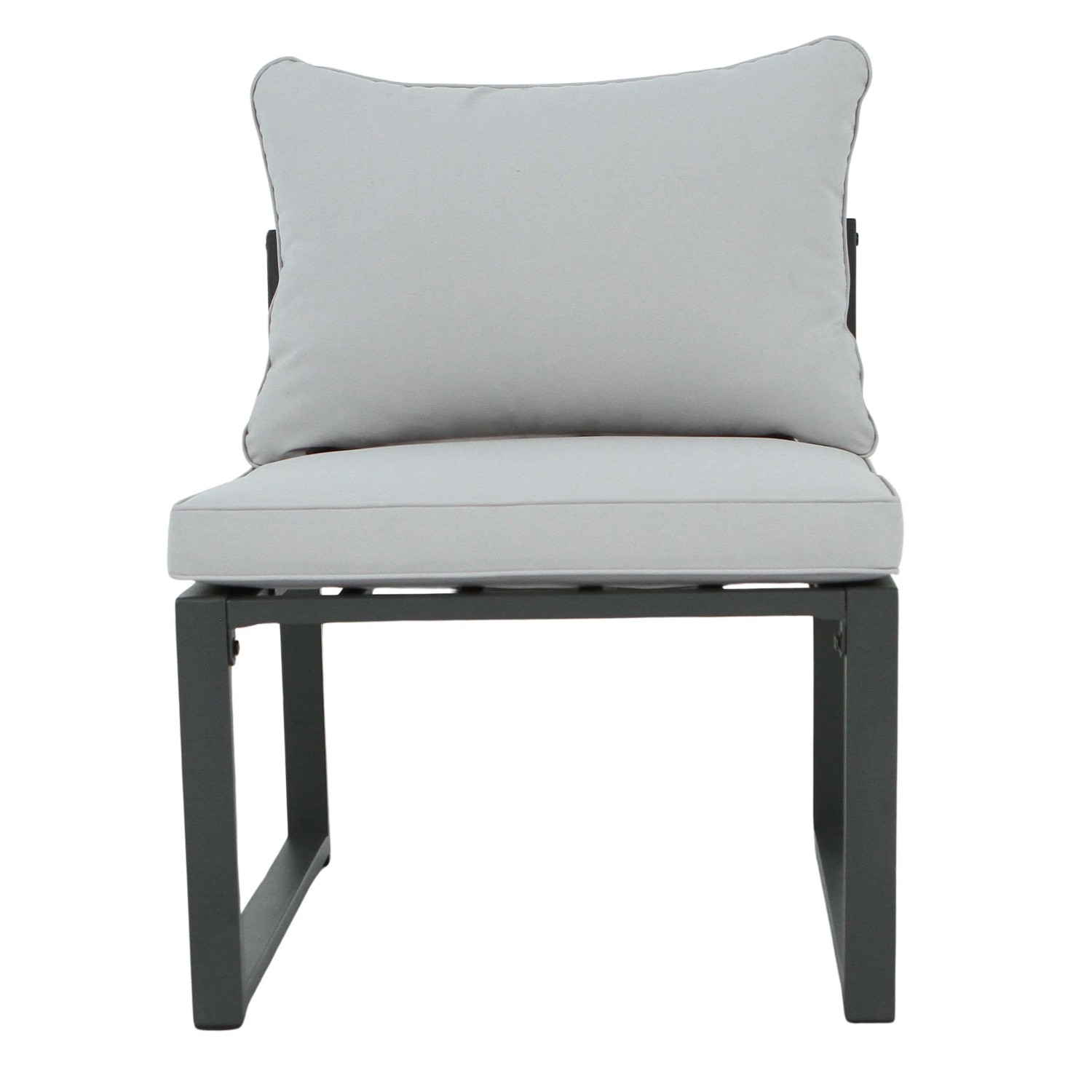 t.b.t. sedia da giardino con cuscino grigio per patio e balcone.