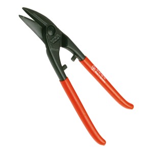 LUX Forbici per fori 250 mm Comfort con manici rossi e testa di taglio nera.