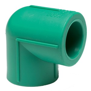 Raccordo angolare verde t.b.t. per cassette WC.