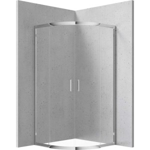 Cabina doccia semicircolare Caimito Idrostile 800x1850 mm cromo