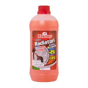 Liquido radiatore rosso Rhütten Radiatori per la cura dell'auto.