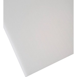 Lastra in plastica bianca t.b.t., dettaglio della superficie.