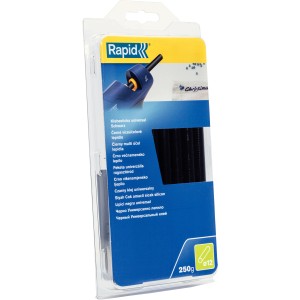 Confezione di stick di colla neri t.b.t. per pistole incollatrici.