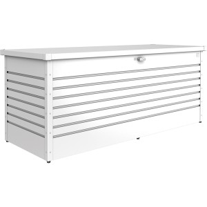 Biohort FreizeitBox Gr. 200 bianca: Box universale impermeabile in lamiera d'acciaio per giardino e terrazza.