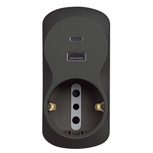 Presa t.b.t. con porta USB e USB-C.