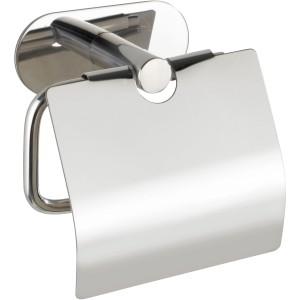Wenko Porta carta igienica Orea Shine in acciaio inox con coperchio e montaggio a parete Turbo-Loc.