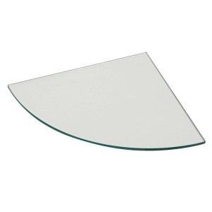 t.b.t. Ripiano in vetro per scaffali, trasparente, quarto di cerchio