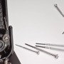 Set cacciaviti di precisione LUX, 6 pezzi, con testa a taglio e a croce, accanto a una vecchia macchina fotografica.