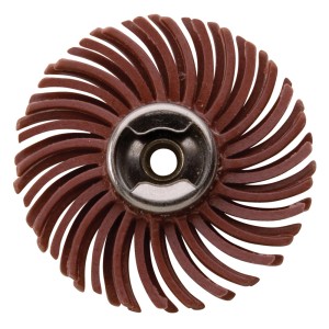 Spazzola abrasiva fine Dremel 471S, grana 36 per miniutensili, per pulizia e lucidatura.