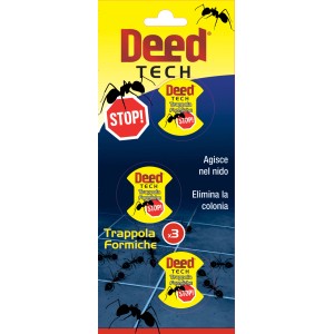 Trappola per formiche Deed Tech, confezione da 3. Per il controllo delle formiche in casa e in giardino.
