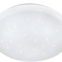 Plafoniera LED bianca con motivo a stella per montaggio a soffitto.