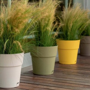 Vaso per piante plastica riciclata Verde Oliva Ø 25 cm