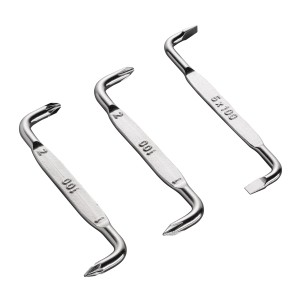 Set di cacciaviti angolari LUX Classic, 3 pezzi, per aree difficili da raggiungere.