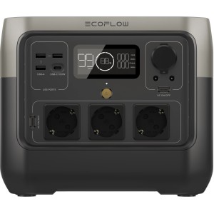 EcoFlow River 2 Pro Powerstation con capacità batteria 768 Wh e diverse porte.