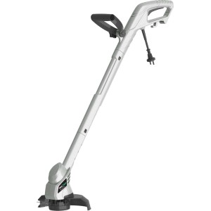 Tagliabordi elettrico grigio e nero. Ideale per bordi del prato precisi.