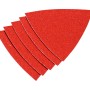 Fogli abrasivi LUX per levigatrice triangolare, 96 mm, grana 80, set da 5 pezzi, rosso.