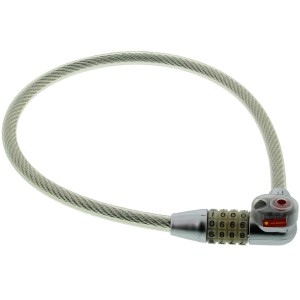 Lucchetto a cavo per bici Burg Wächter con codice numerico e luce, lunghezza 65 cm.