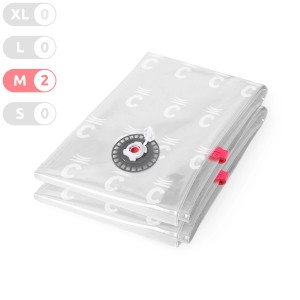 t.b.t. Organizer armadio: Set di sacchetti sottovuoto, trasparenti, con valvola e clip di chiusura.